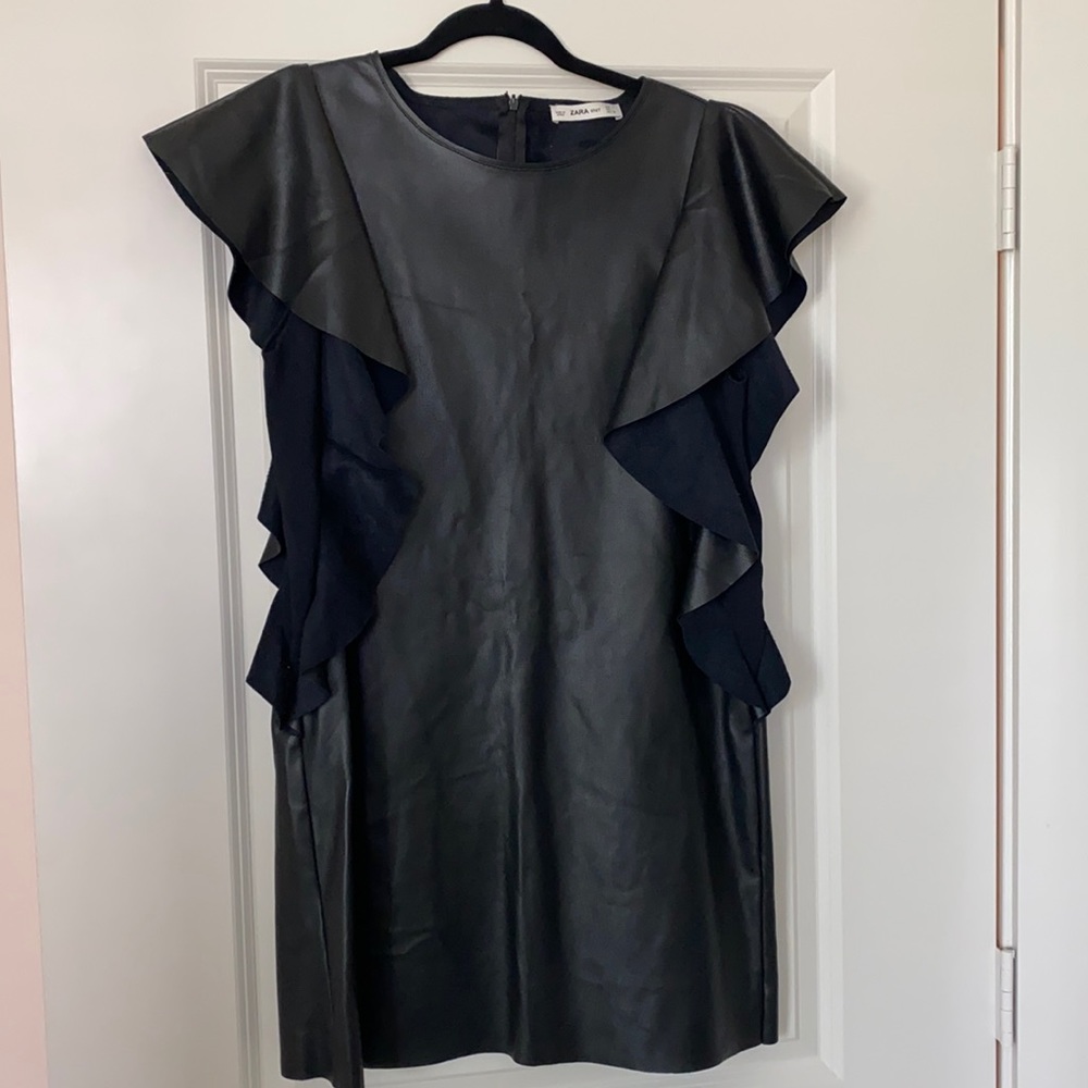Faux Leather Sheath Dress